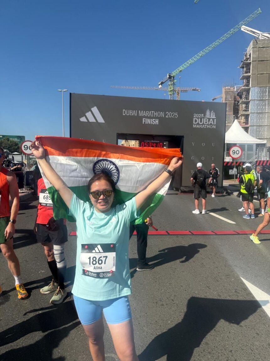 Alina Lepcha runs Dubai and Mumbai Marathons 