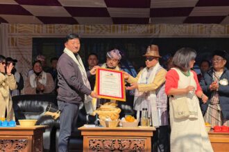 Wangchuk and Dichen felicitated at Namprikdang Namsoong festival